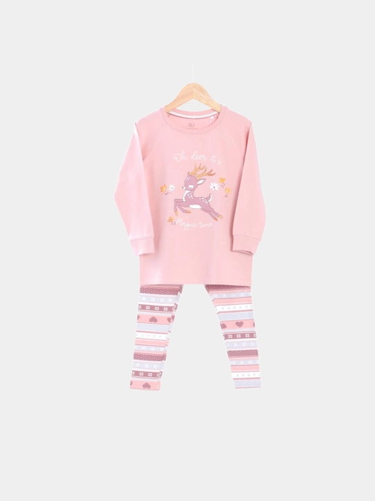 Pushti rangdagi bolalar pijama komplekti