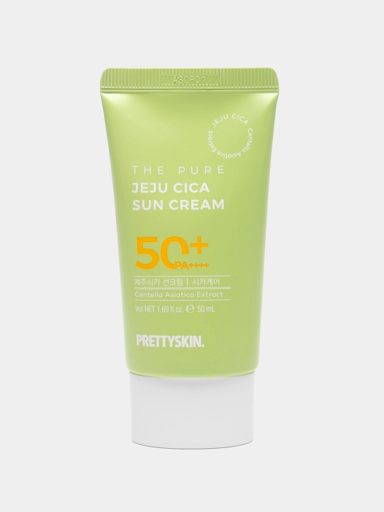 SPF krem quyoshdan himoyalovchi Pretty Skin Jeju Cica 50+, PA++++, 50 ml