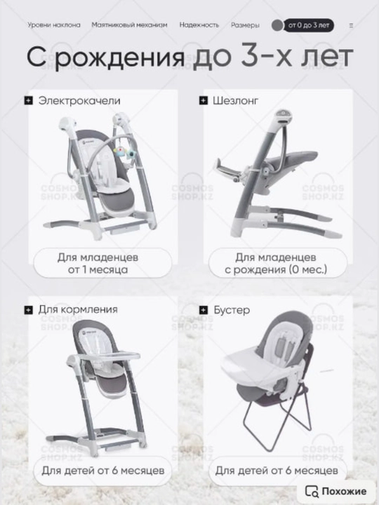 Детский стульчик для кормления SG116, комфорт и безопасность с первых дней