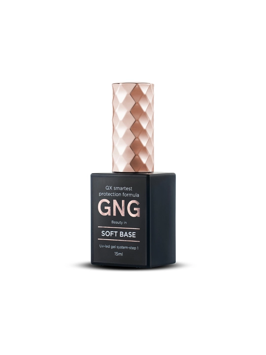 База для ногтей, 15 мл, без отслоек, маникюр, педикюра, жидкая, RUBBER BASE GNG