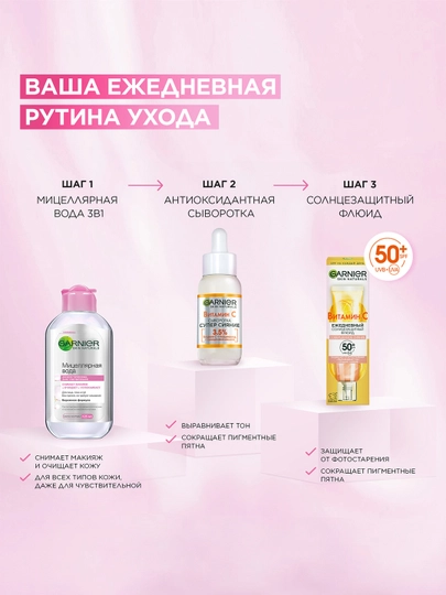 Мицеллярная вода Garnier Skin Naturals для чувствительной кожи, 125 мл