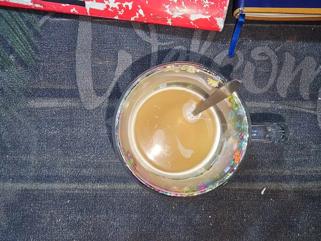 Shisha krujka, ikki devorli va gulli, 250, 350 ml