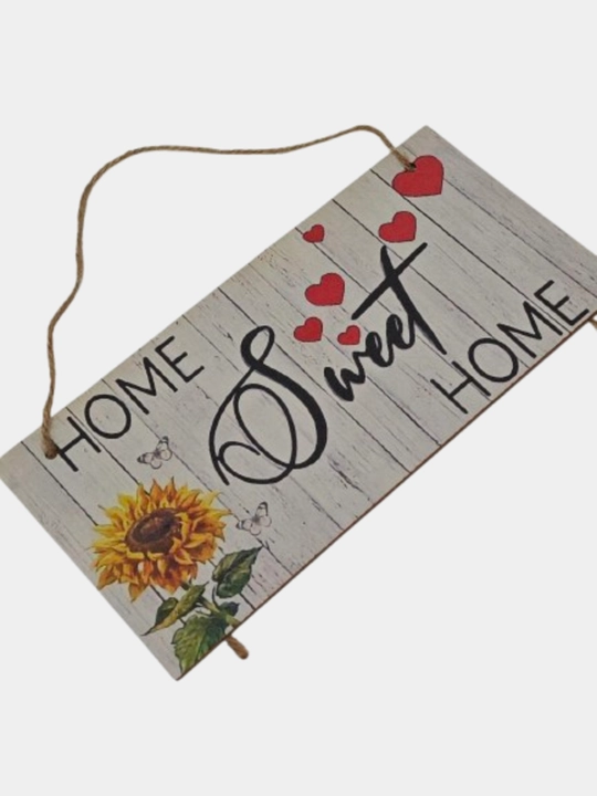 Uyning ichki qismini bezash uchun dekorativ plastinka HOME, 20х10 см - 
