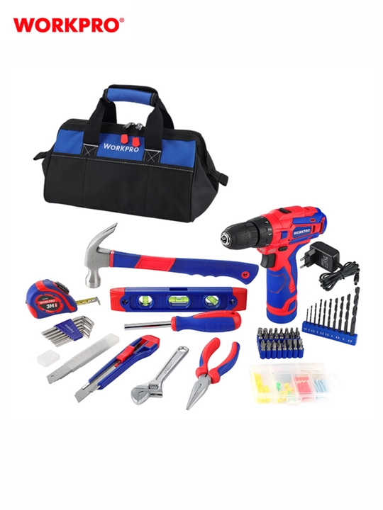 Workpro 101 dona 12V pushti matkap va asboblar to'plami WP209069 - 