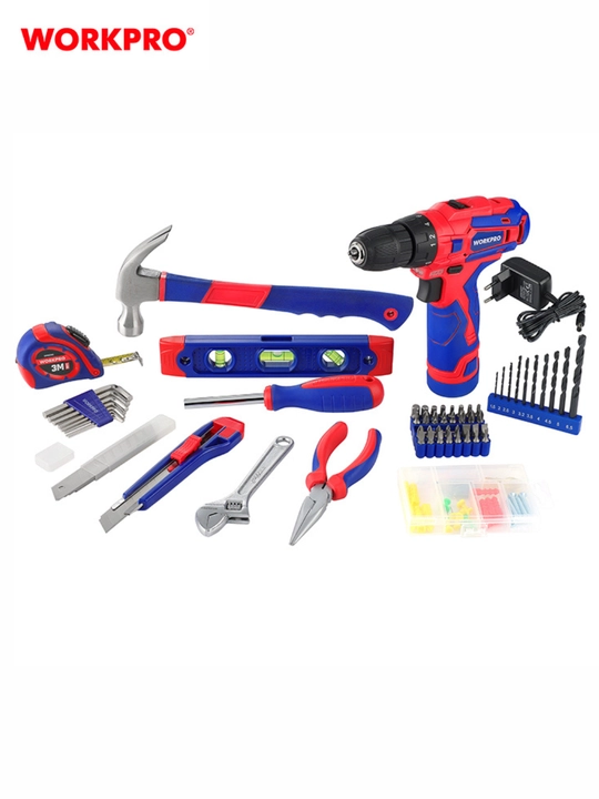 Workpro 101 dona 12V pushti matkap va asboblar to'plami WP209069