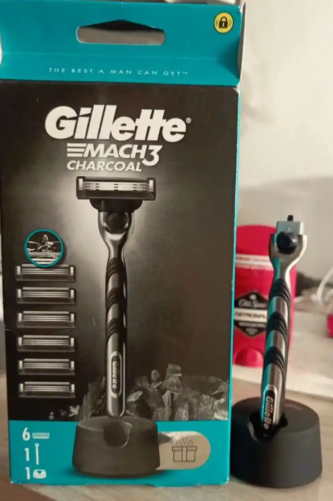 Станок для бритья Gillette Mach3 Charcoal Razor, 6 кассет