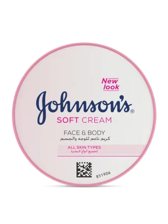 Johnsons 24 hour namlantiruvchi kremi, terini parvarish qilish va yuzni namlash uchun universal krem