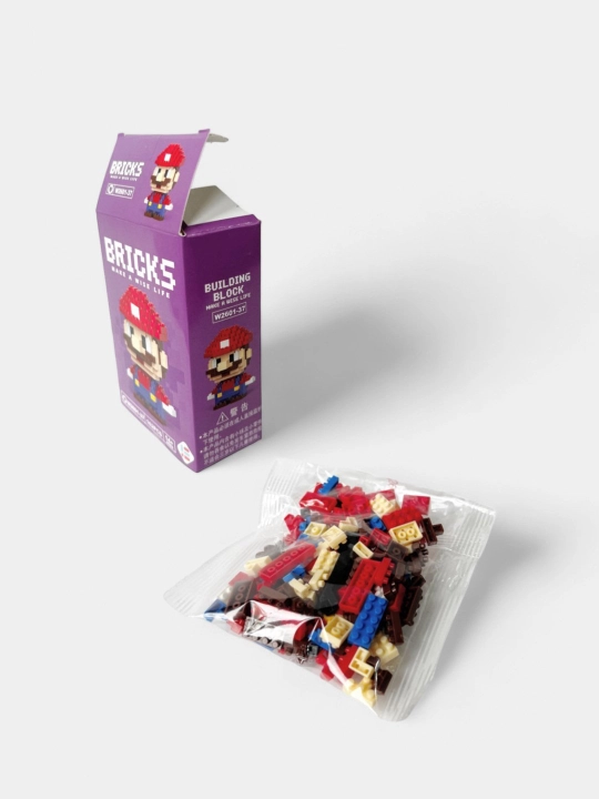 Мини-конструктор 3D Bricks с фигурками персонажей Дисней, Марио и Спанч Боба