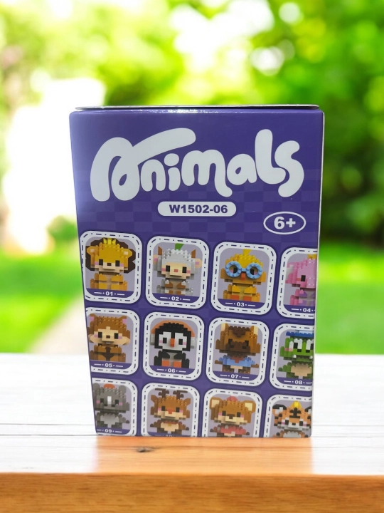 Mini konstruktor 3D Bricks: Disney, Mario va Spanch Bob qahramonlarining figuralari bilan