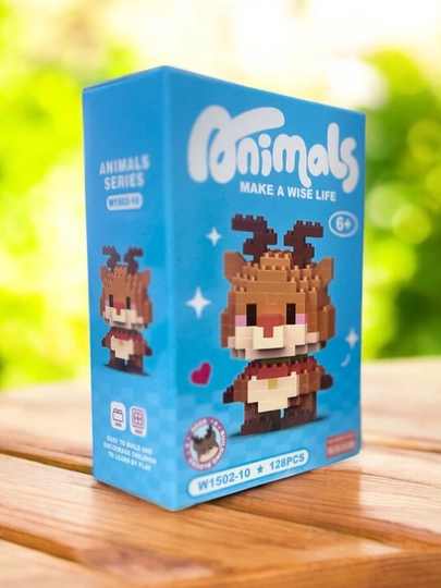 Mini konstruktor 3D Bricks: Disney, Mario va Spanch Bob qahramonlarining figuralari bilan