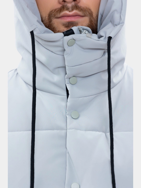 TERRA PRO куртка мужская утеплённая, пуховик с капюшоном, удлиненная AW24CL1-12-21058