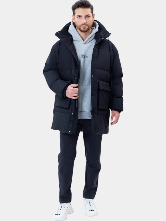 TERRA PRO erkaklar kurtkasi, issiq, kapyushonli pufovik AW24CL1-12-21058