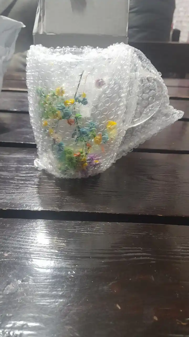 Shisha krujka, ikki devorli va gulli, 250, 350 ml