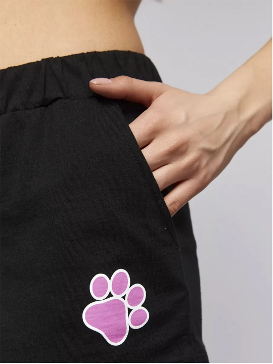 Ayollar uchun pijama shortigi bilan, paxta 100% 