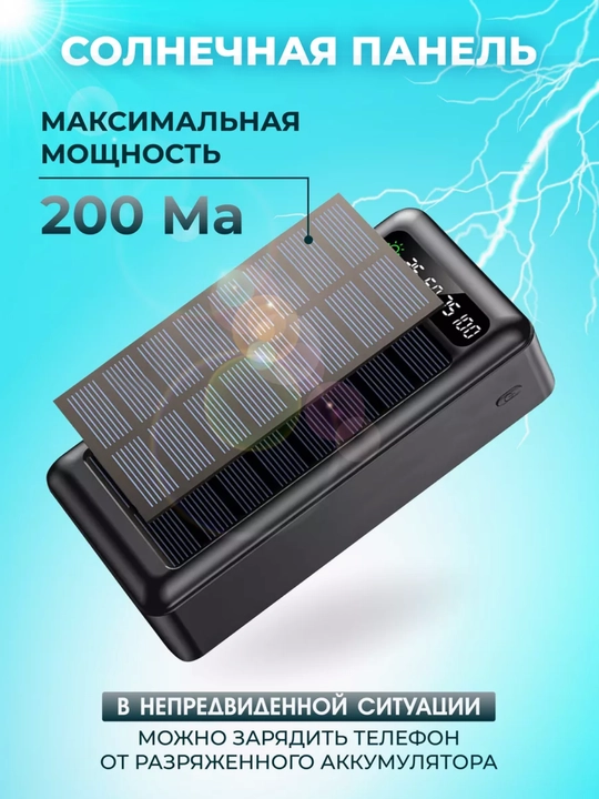 Внешний аккумулятор, power bank, батарея 20000, 30000, для iphone android 4в1