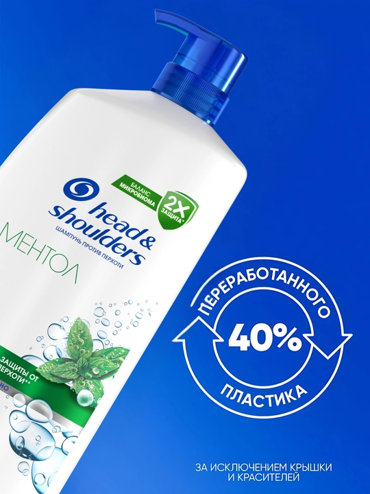 Head&Shoulders Шампунь от перхоти и бальзам для волос Ментол 2 в 1, 1 л