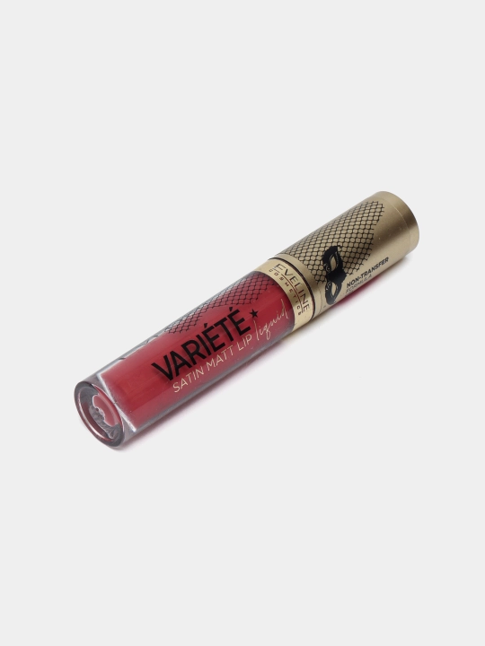 Lab uchun suyuq Eveline Variete Satin Matt Lip Liquid pomadasi, Ton 15