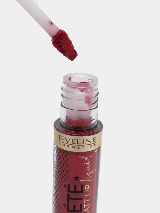 Lab uchun suyuq Eveline Variete Satin Matt Lip Liquid pomadasi, Ton 15