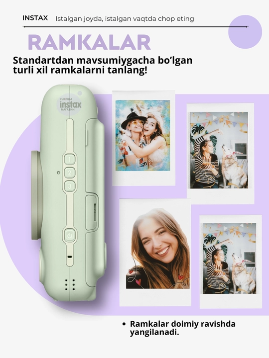 Smartfon uchun gibrid fotokamera-printer Instax Mini LiPlay