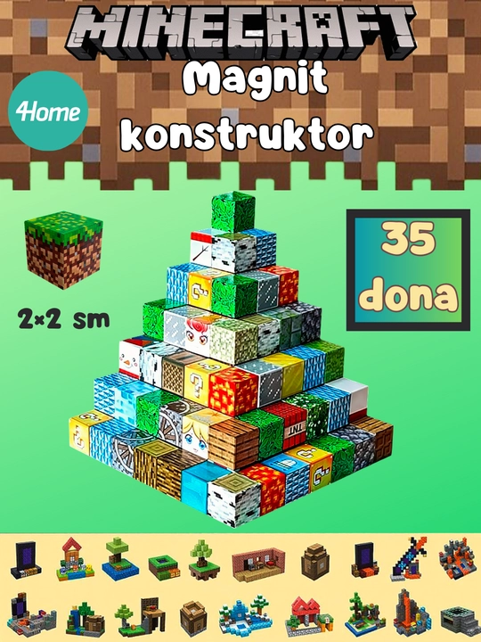 Magnit Minecraft konstruktori, 7 dan ortiq turdagi