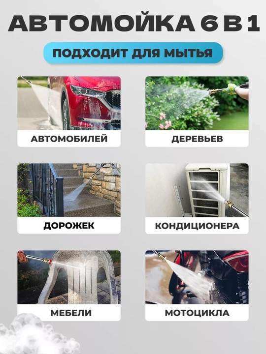 Мойка высокого давления, 48 HV, аккумуляторная, мини мойка
