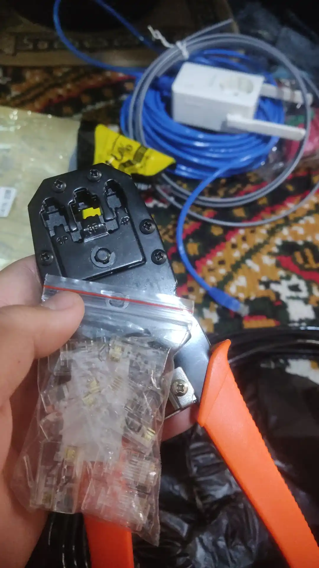 Инструмент зажим кримпер для обжима и снятия изоляции RJ45, RJ11, RJ12