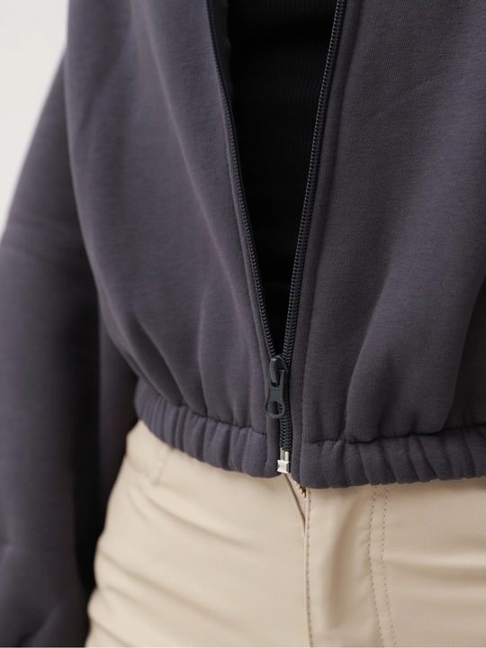 Ayollar uchun hudi, oversize ZIP xudi, ichi junli xudi