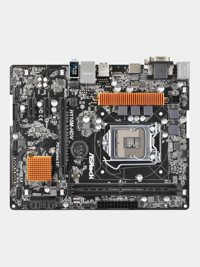 6-7-avlod OEM intel protsessorlari uchun Asrock H110M-HDV DDR4 1151 ona platasi