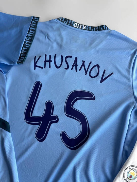 Форма Хусанов, футболка и шорты, Manchester City 45, Uzbekistan 2 — для взрослых и детей - 