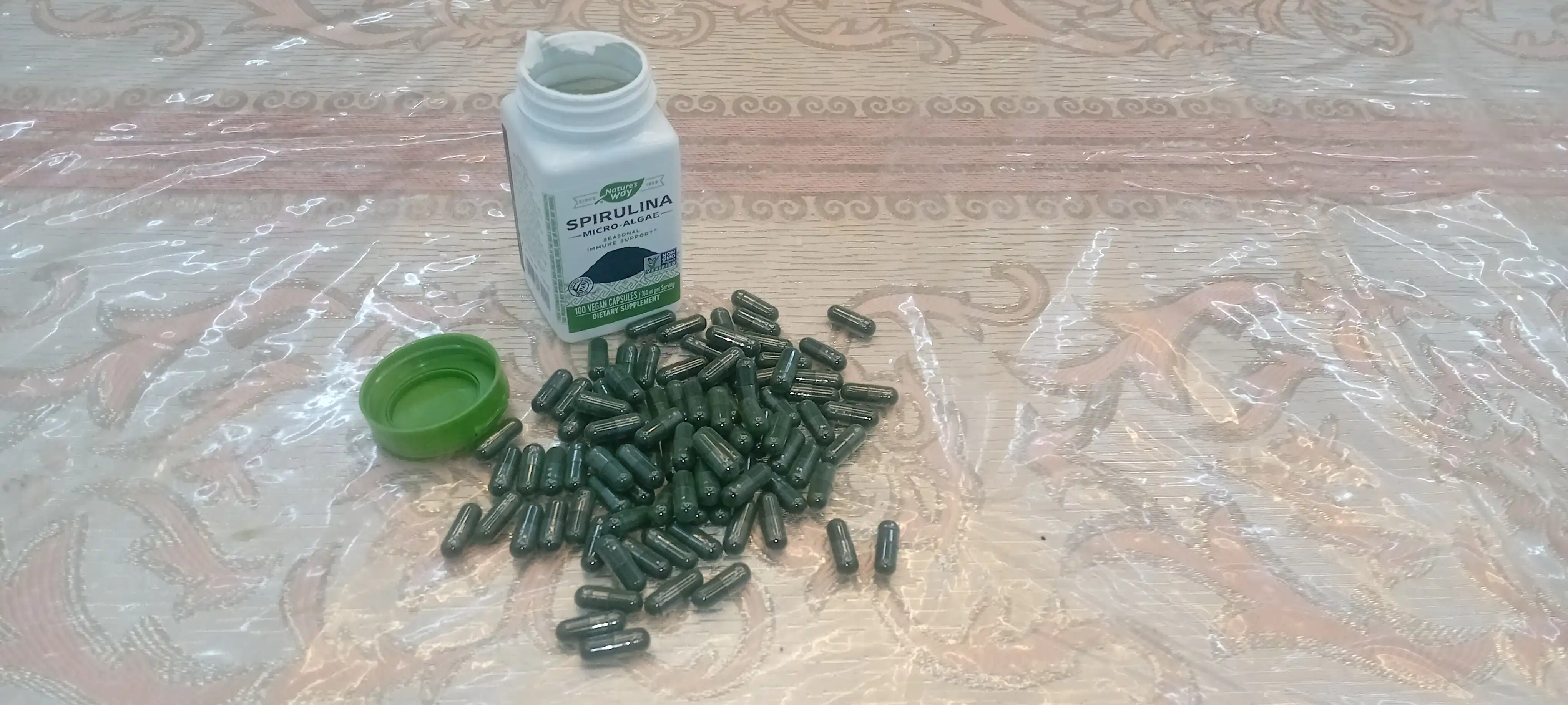 Spirulina Mikro Suv O'simligi, 100 vegetarian kapsula, 760 mg, AQSh