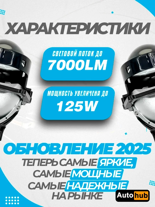 Avtomobil LED linzalari, 2.5 va 3 dyuymli, Bi-LED faralar linzalari, Poulo B1 va B3