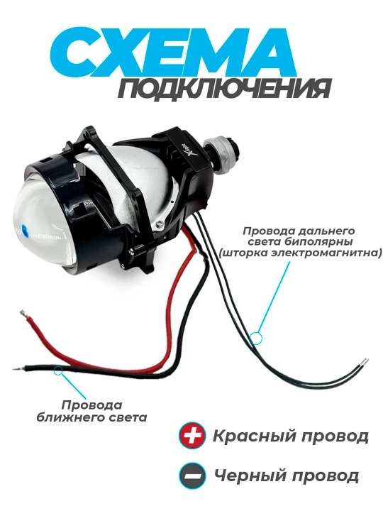 Avtomobil LED linzalari, 2.5 va 3 dyuymli, Bi-LED faralar linzalari, Poulo B1 va B3
