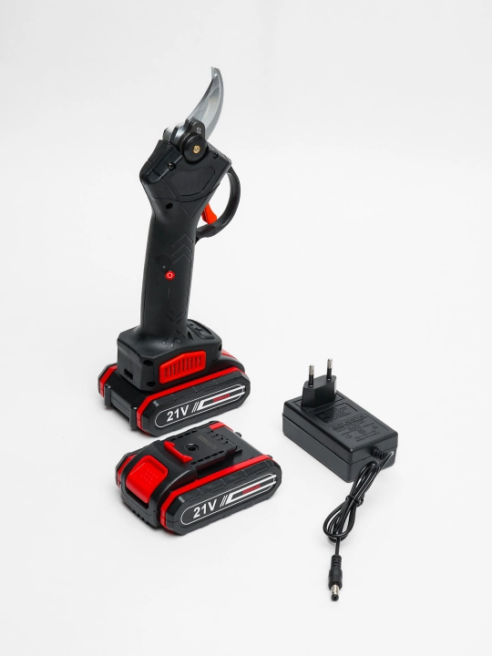 Akkumulyatorli elektr sekator bog' qaychisi komplekt 2 ta batareya va keys bilan, 48V 28mm