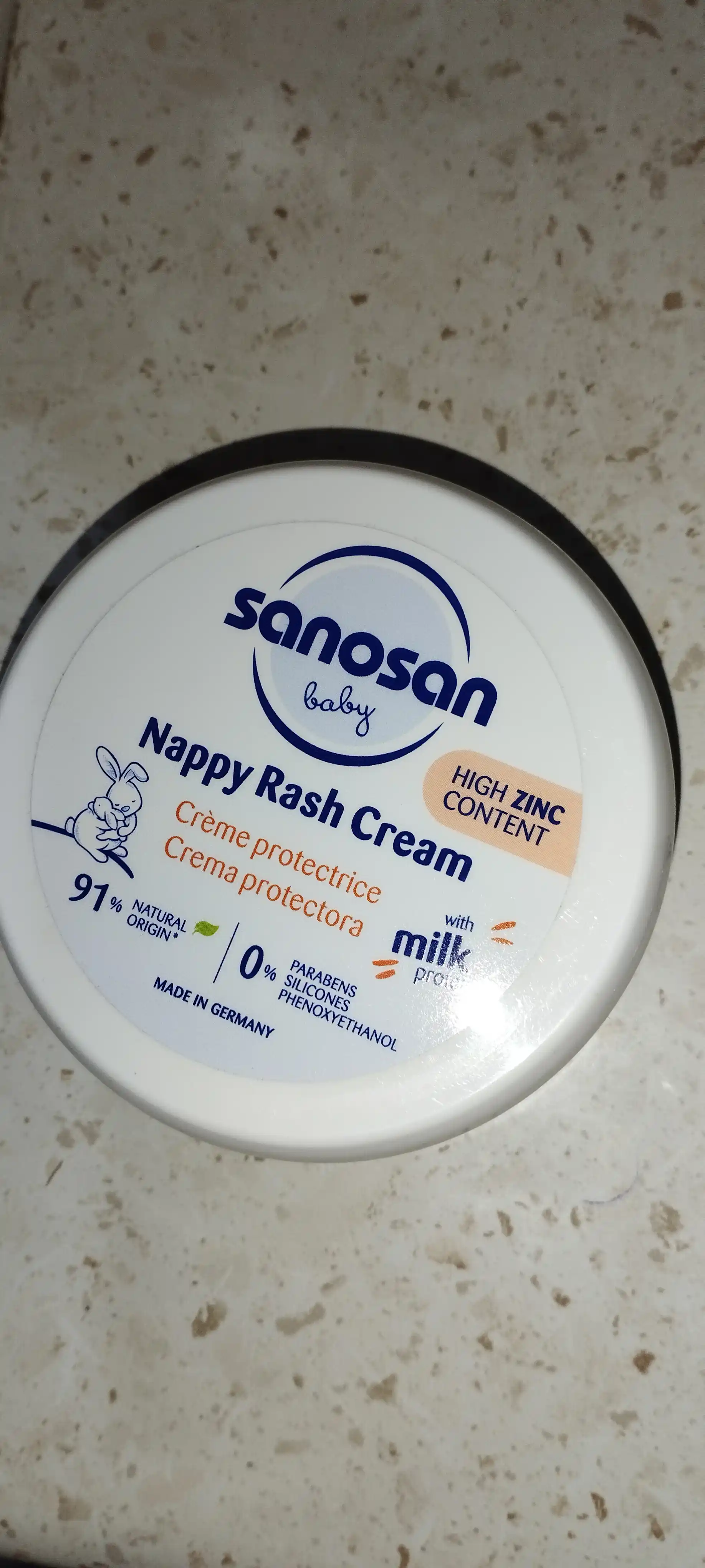 Krem Sanosan Baby, bez toshmalariga qarshi, 0 oy+, 150 ml