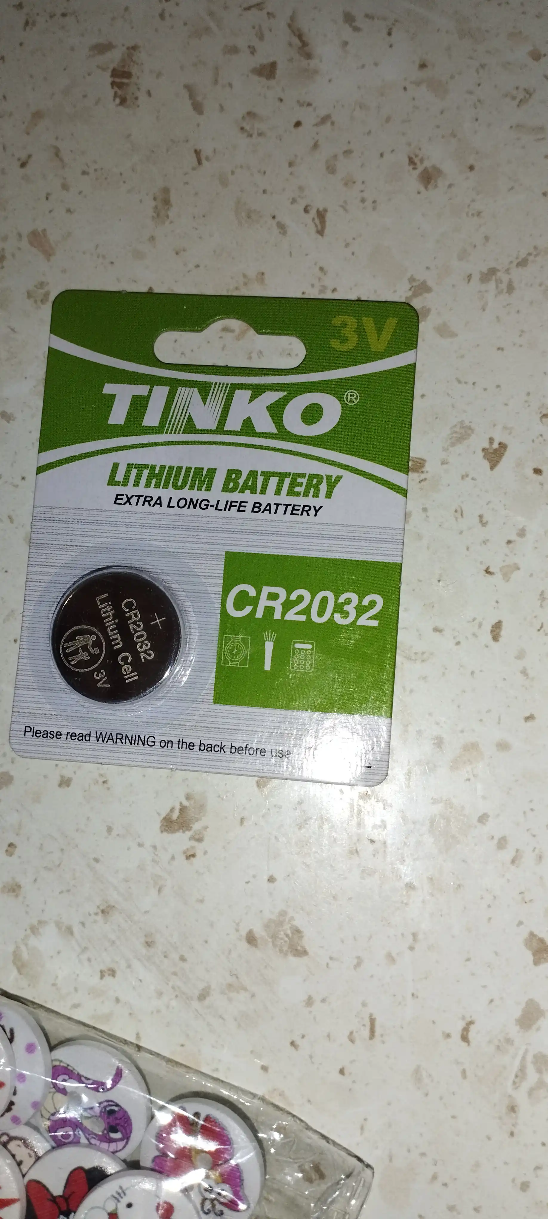 Tinko CR 2032 Lityum tugma batareyalari  (3 v, 1 dona)