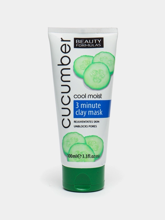 Beauty Formulas Cucumber cool moist 3 минутная глиняная маска с экстрактом огурца, 100 мл - 
