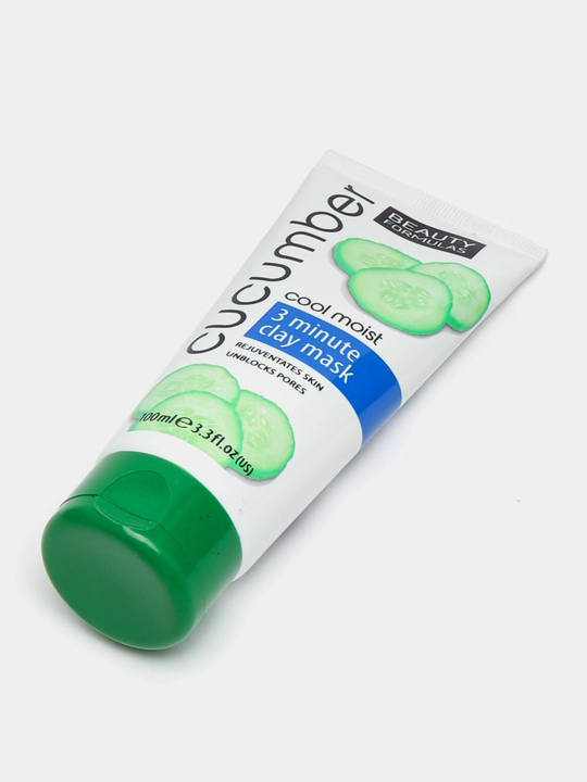 Beauty Formulas Cucumber cool moist 3 минутная глиняная маска с экстрактом огурца, 100 мл