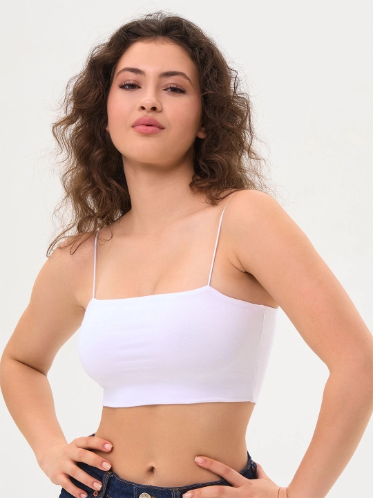 Yupqa tasmali ayollar uchun krop - top NEO