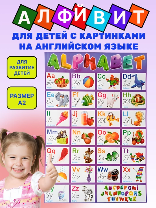 Алфавит для детей, обучающая буквам