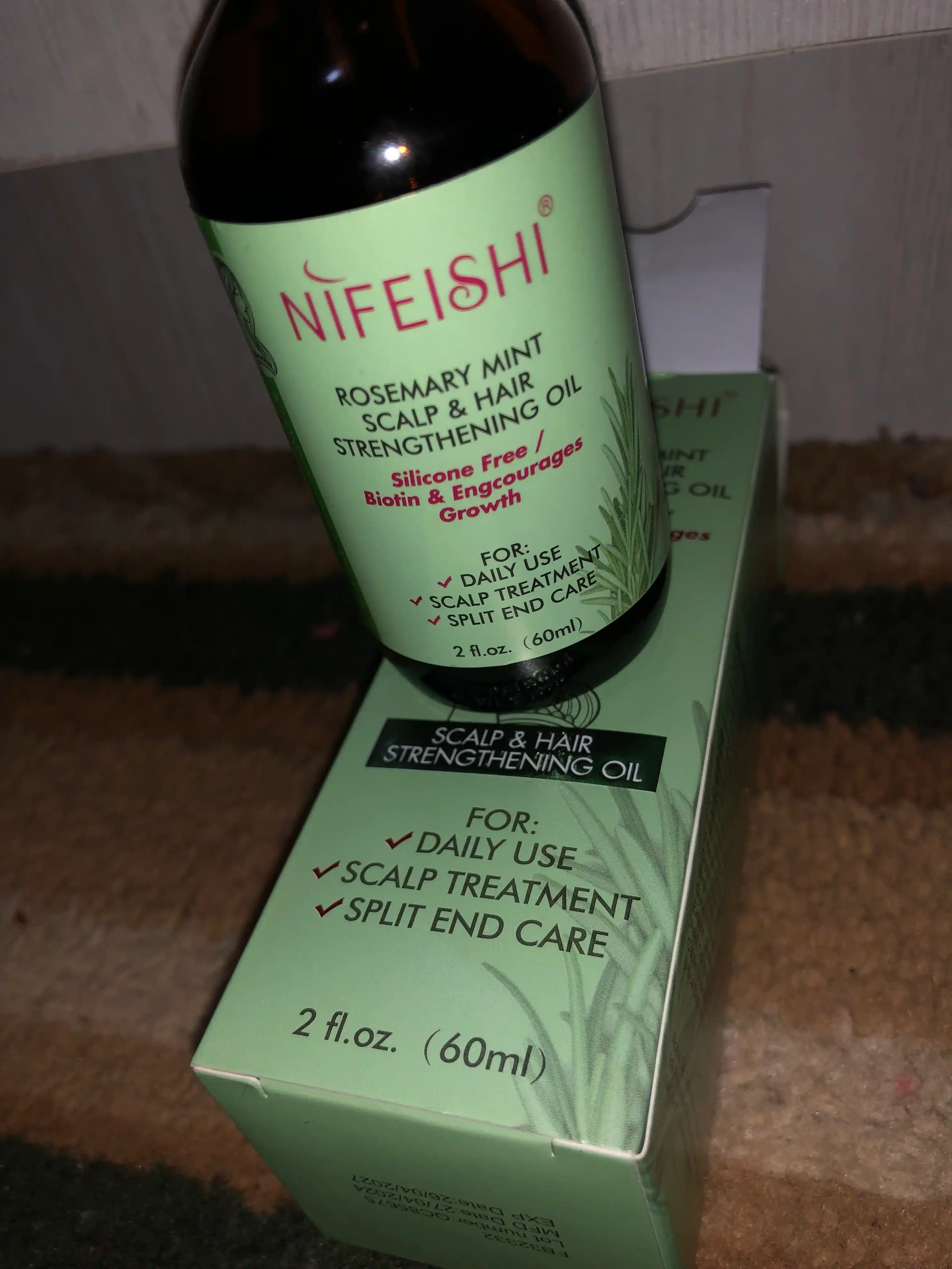 NIFEISHI, Soch uchun rozmarin yog'i Organik, soch o'sishi uchun, 30,60,120ml, 3 turdagi