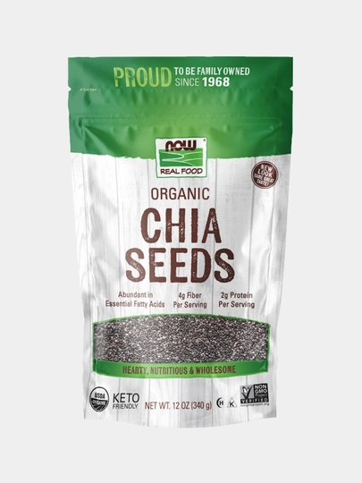 Now foods, Орагнические семена чиа, 340 грамм — NOWORIG-CHIA