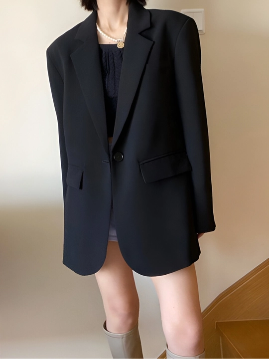 Ayollar kostyumi oversize, uzun pidjak, jaket, katta o‘lchamlar