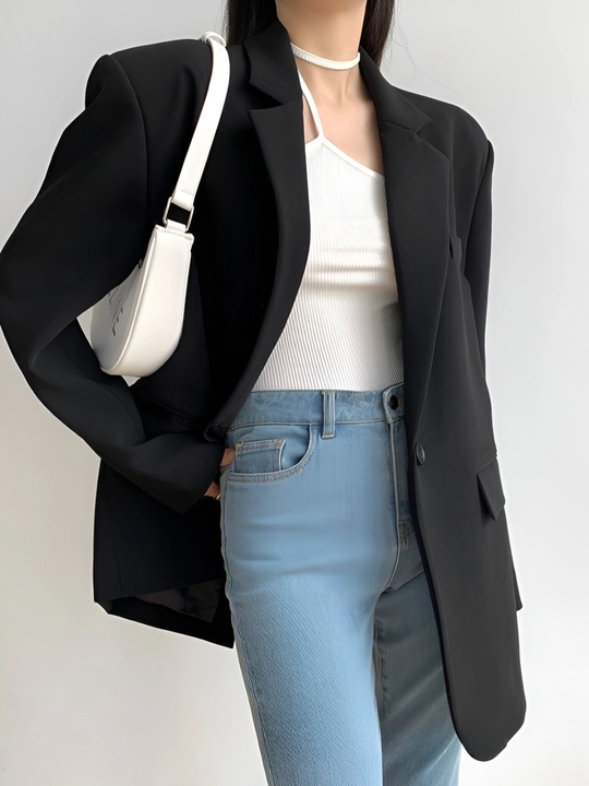 Ayollar kostyumi oversize, uzun pidjak, jaket, katta o‘lchamlar