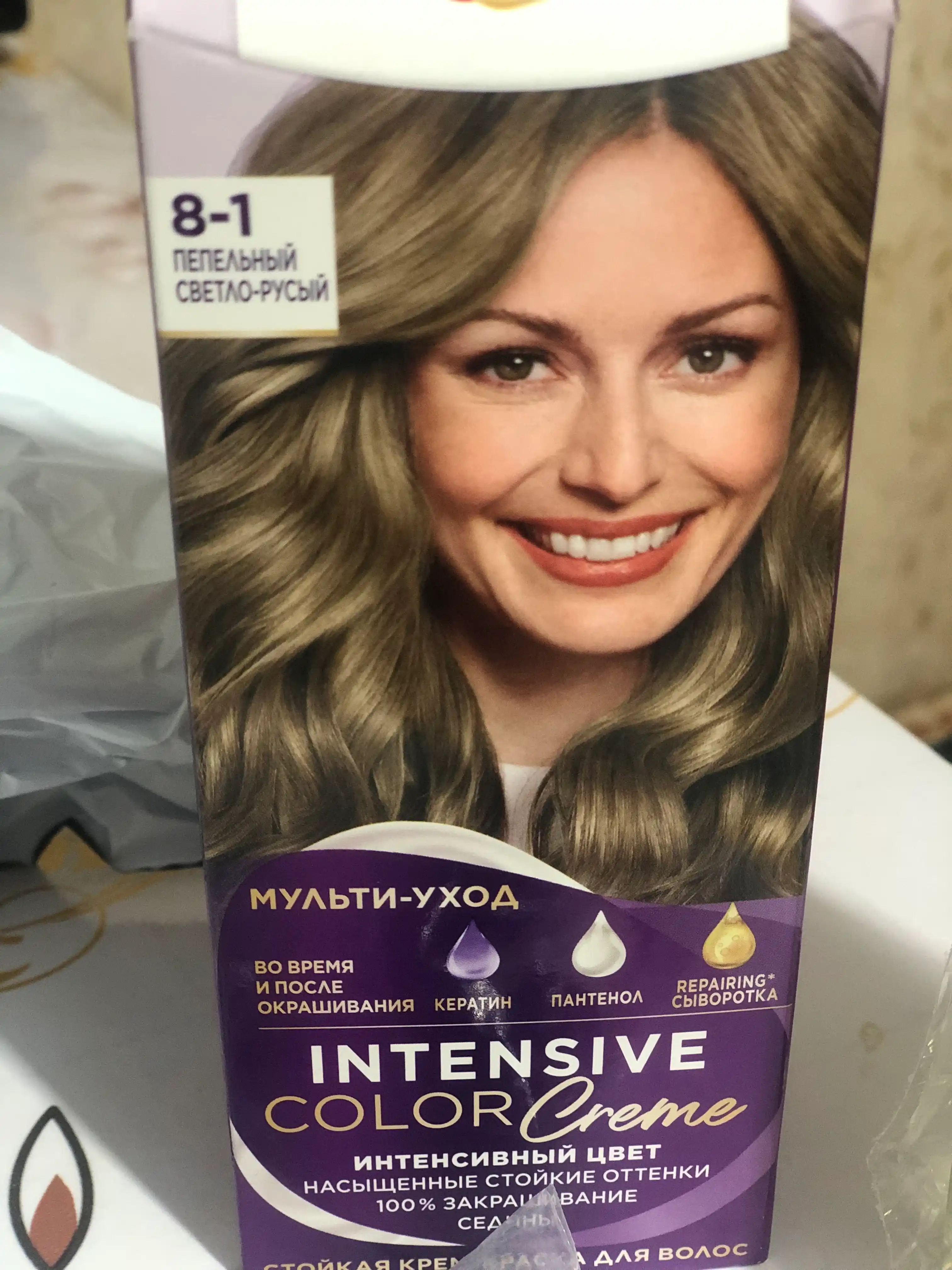 Краска для волос Palette Intensive 8-1, пепельный светло-русый