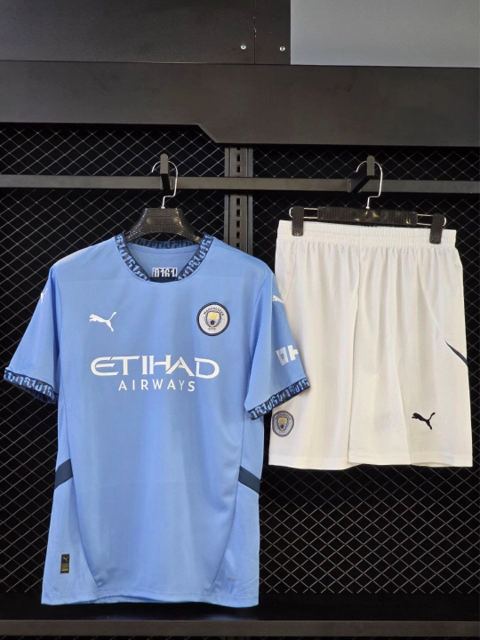 Форма Хусанов, футболка и шорты, Manchester City 45, Uzbekistan 2 — для взрослых и детей