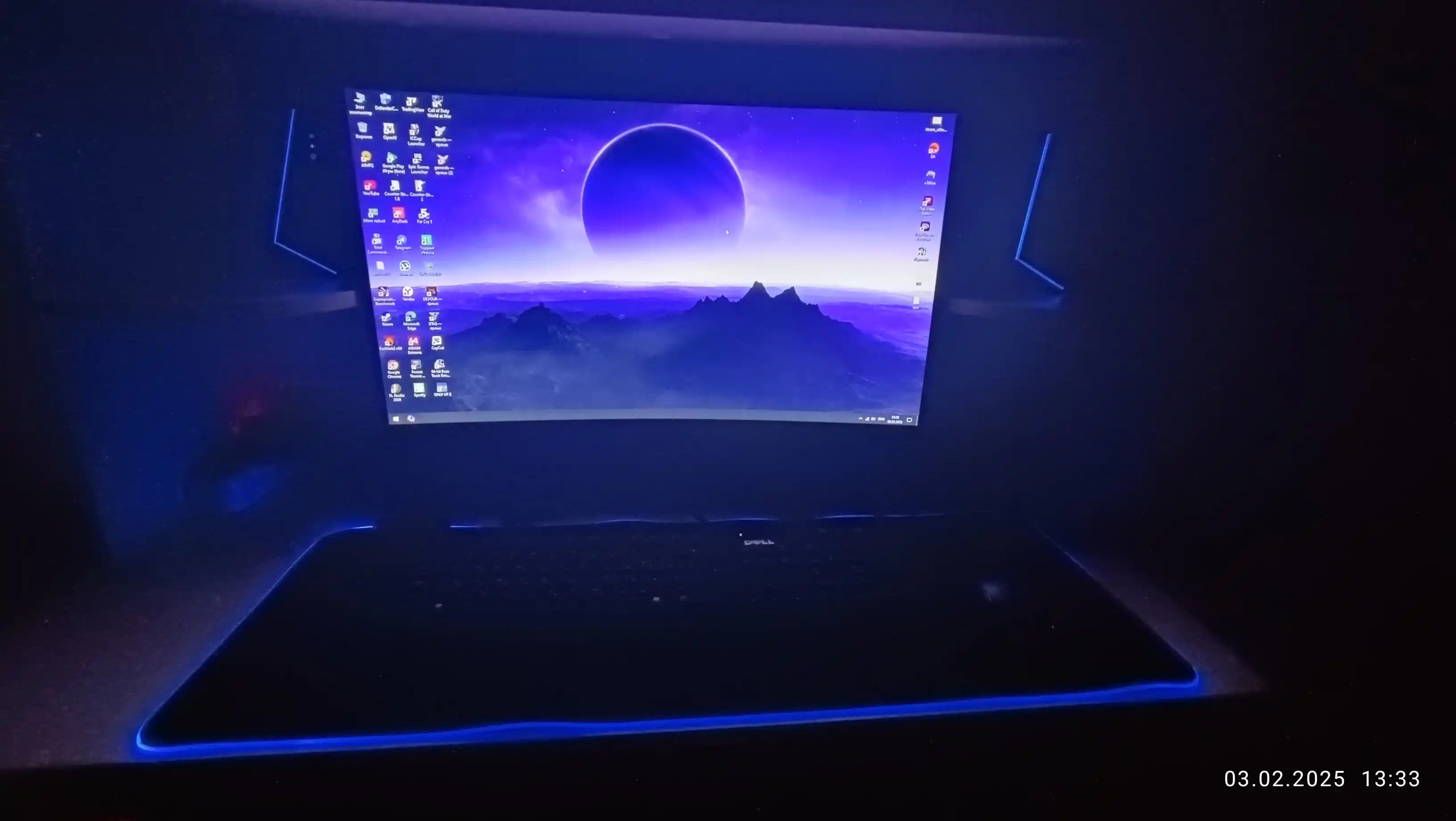 Коврик для мыши с RGB подсветкой, 14 режимов 80х30
