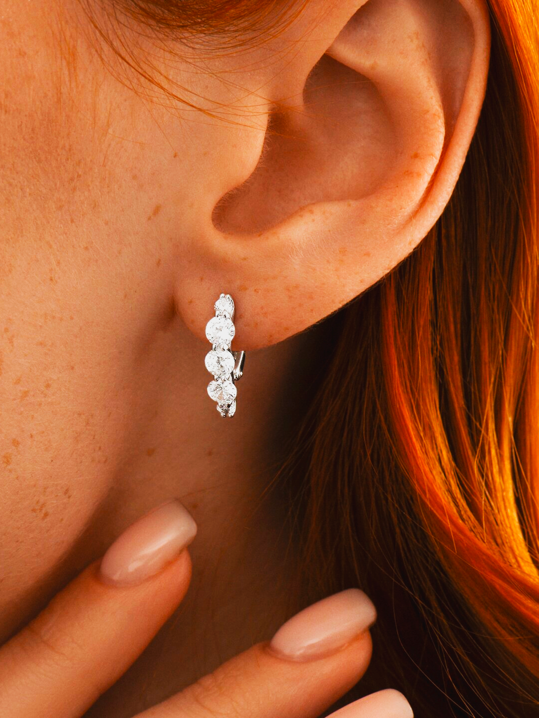 Серьги из серебра с фианитами SOKOLOV, 94023498