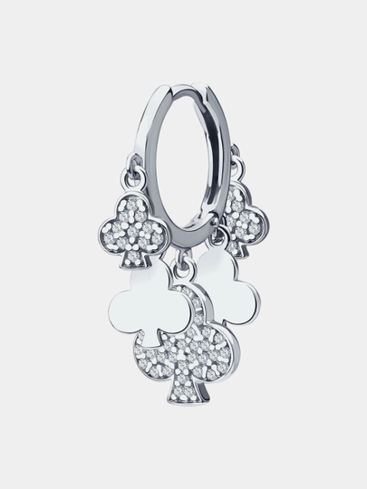 Серьга из серебра с фианитами SOKOLOV, 94170359 — SOKOLOV-JSS