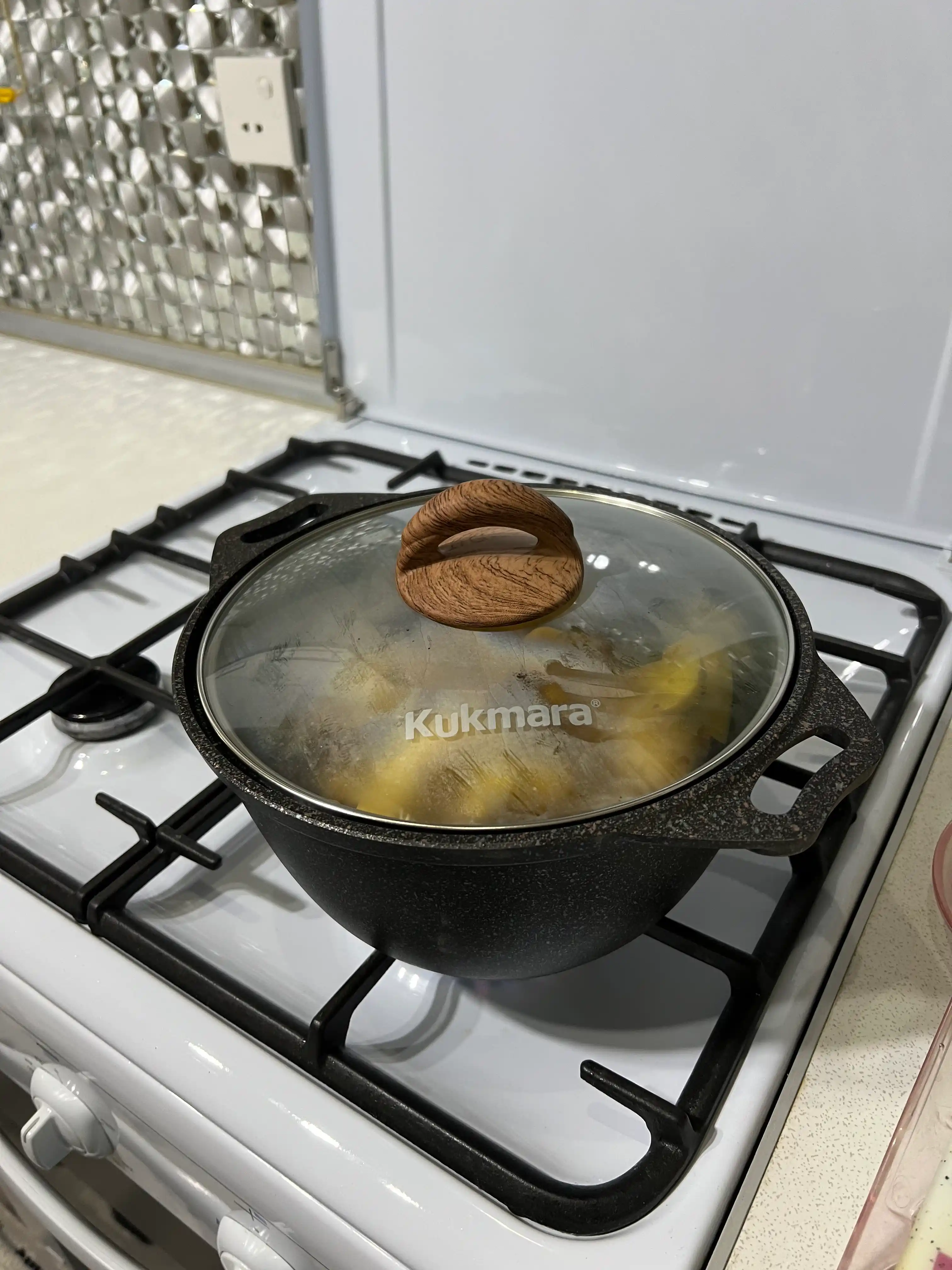 Кастрюля Kukmara Granit Ultra, со стеклянной крышкой