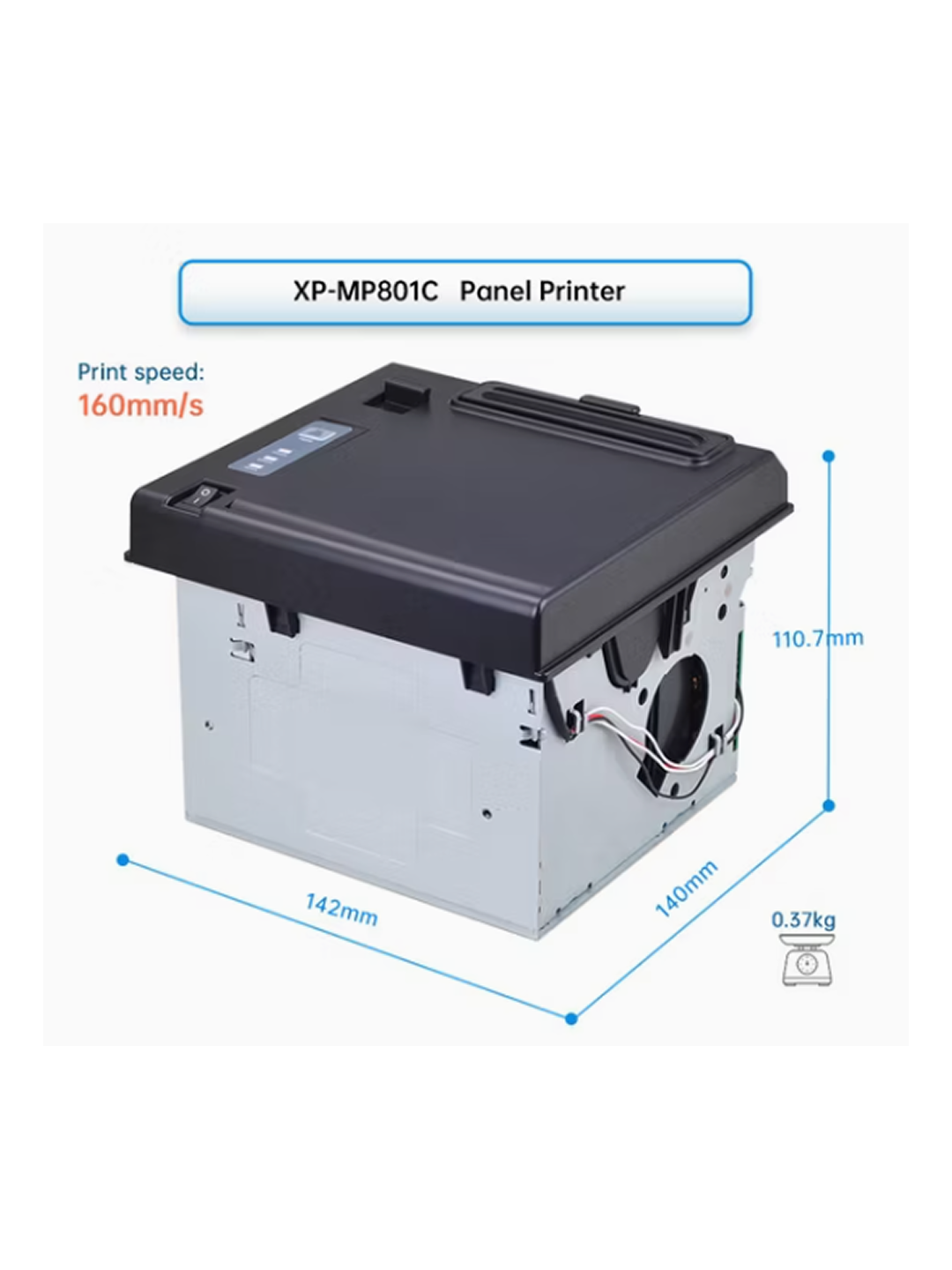 Термопринтер Xprinter XP-MP801C киоск 80mm 160 mm/s USB+Serial+Parallel
